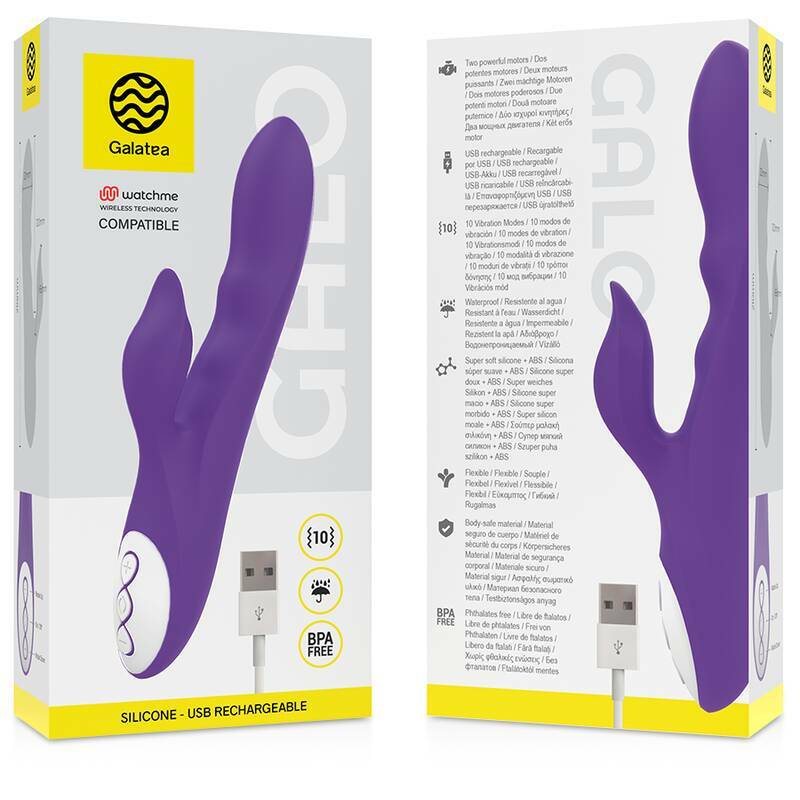 GALATEA - GALO PURPLE VIBRATOR + WATCHME REMOTE CONTROL