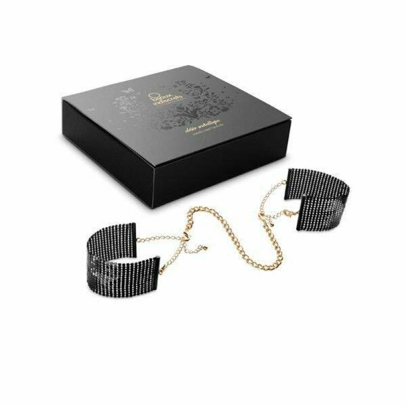 BIJOUX INDISCRETS - DÃSIR MÃTALLIQUE BLACK METAL MESH HANDCUFFS