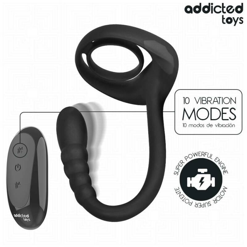 ADDICTED TOYS - P-SPOT VIBRATING COCK RING REMOTE CONTROL