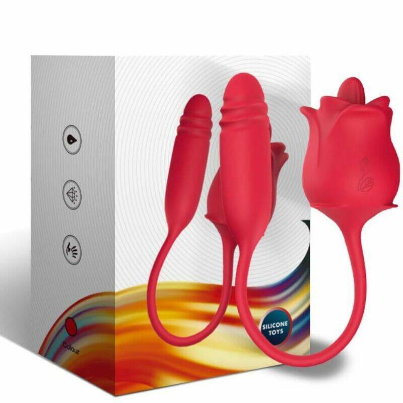 ARMONY - 3-IN-1 PINK, STIMULATOR, SUCTION AND UP&DOWN WITH RED TAIL