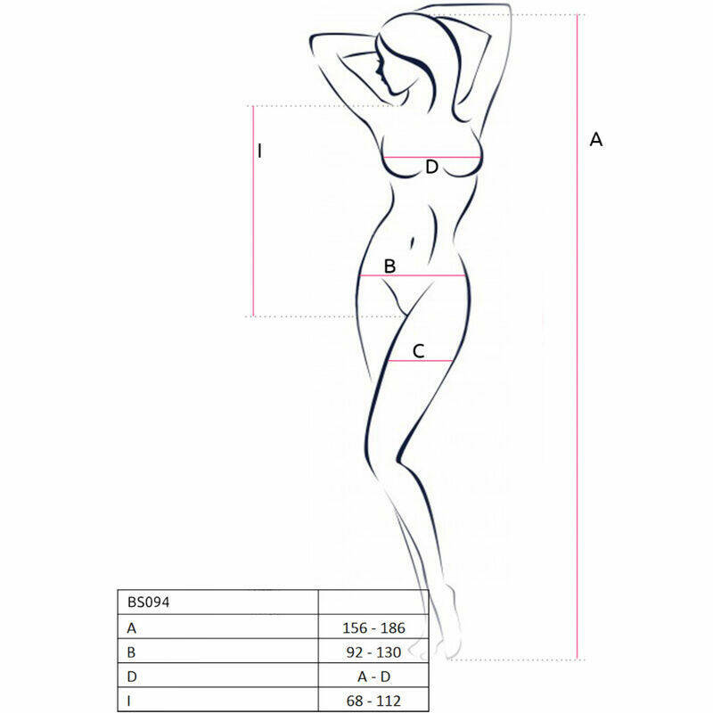 PASSION - BS094 RED BODYSTOCKING ONE SIZE