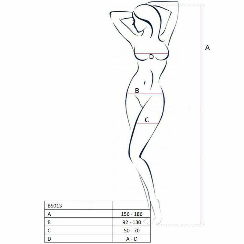 PASSION - WOMAN BS013 BODYSTOCKING NEGRO TALLA UNICA