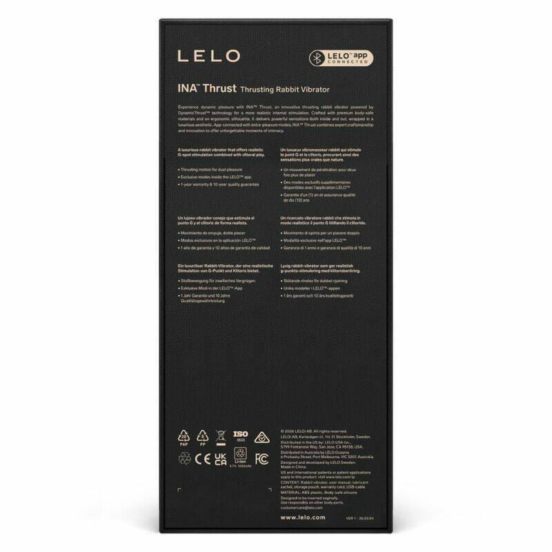 LELO - INA THRUST RABBIT THRUSTING VIBRATOR BLACK