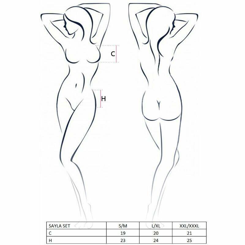 PASSION - WOMAN SAYLA SET BLACK SIZE S/M