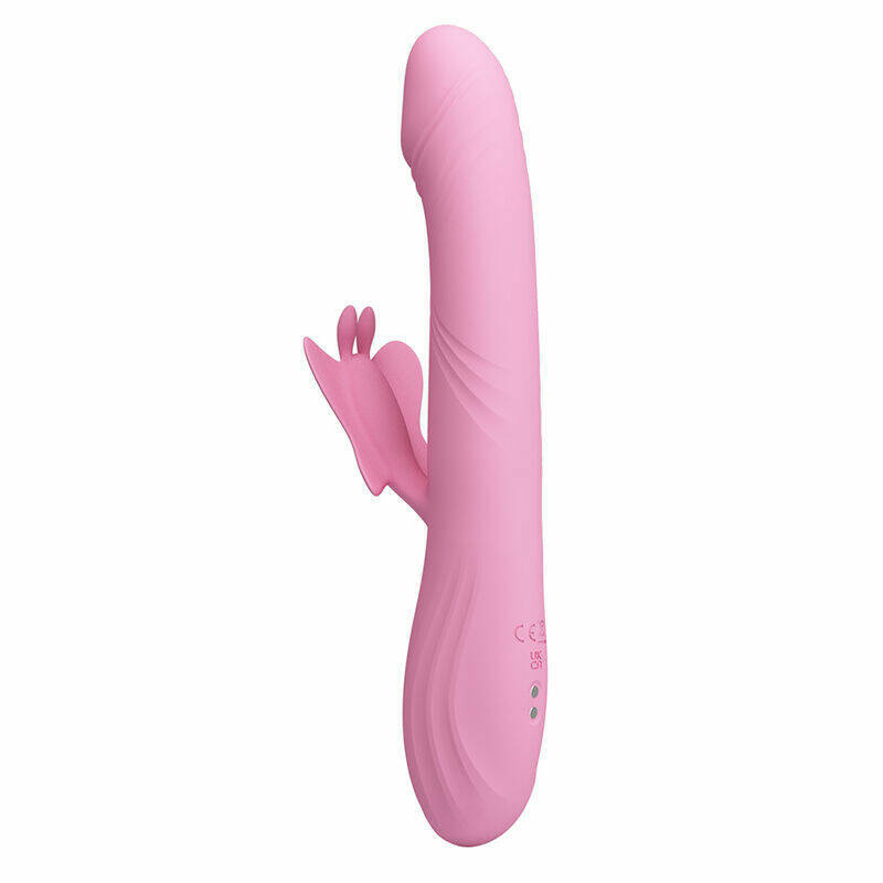 PRETTY LOVE - BELLA RABBIT VIBRATOR WITH BUTTERFLY STIMULATION AND LED PINK