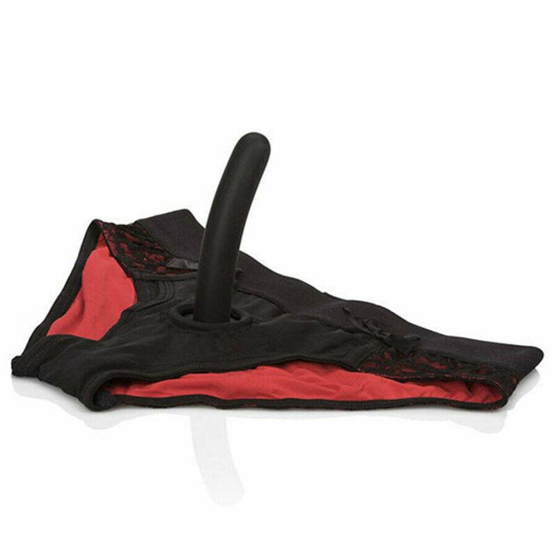 CALEXOTICS - SCANDAL SET OF RED PANTIES WITH DILDO SIZE L/XL