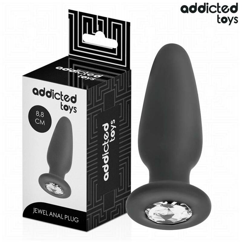 ADDICTED TOYS - ANAL PLUG WITH JEWEL SILICONE SIZE S 8.8 CM