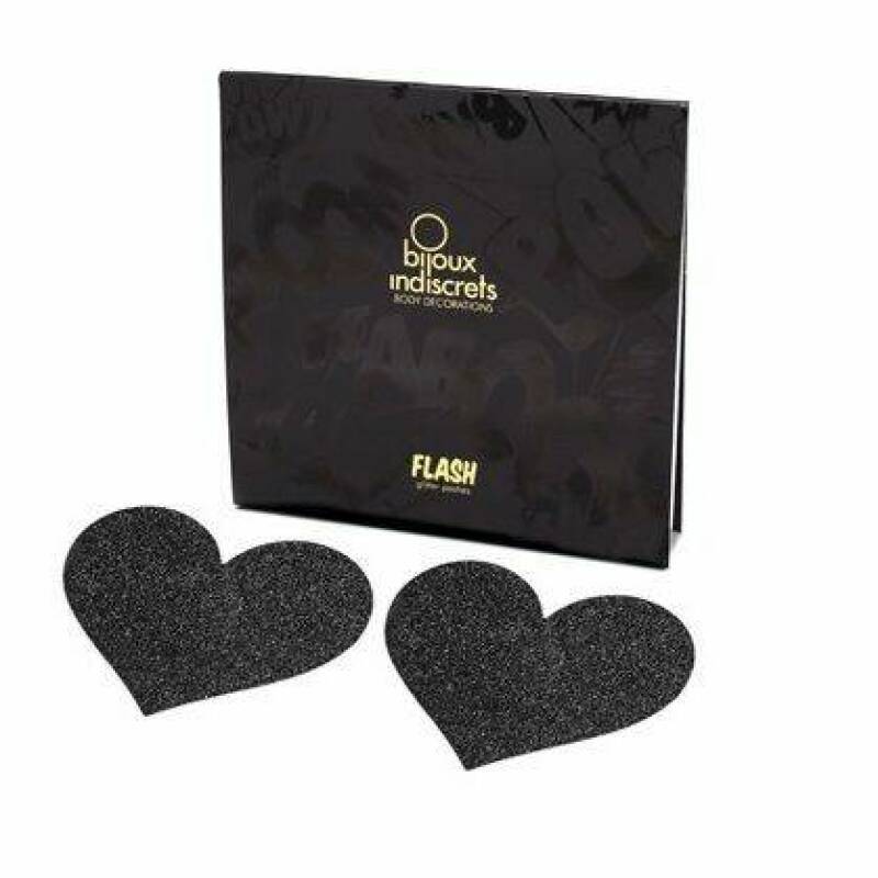 BIJOUX INDISCRETS - FLASH BLACK HEART NIPPLE CUTS