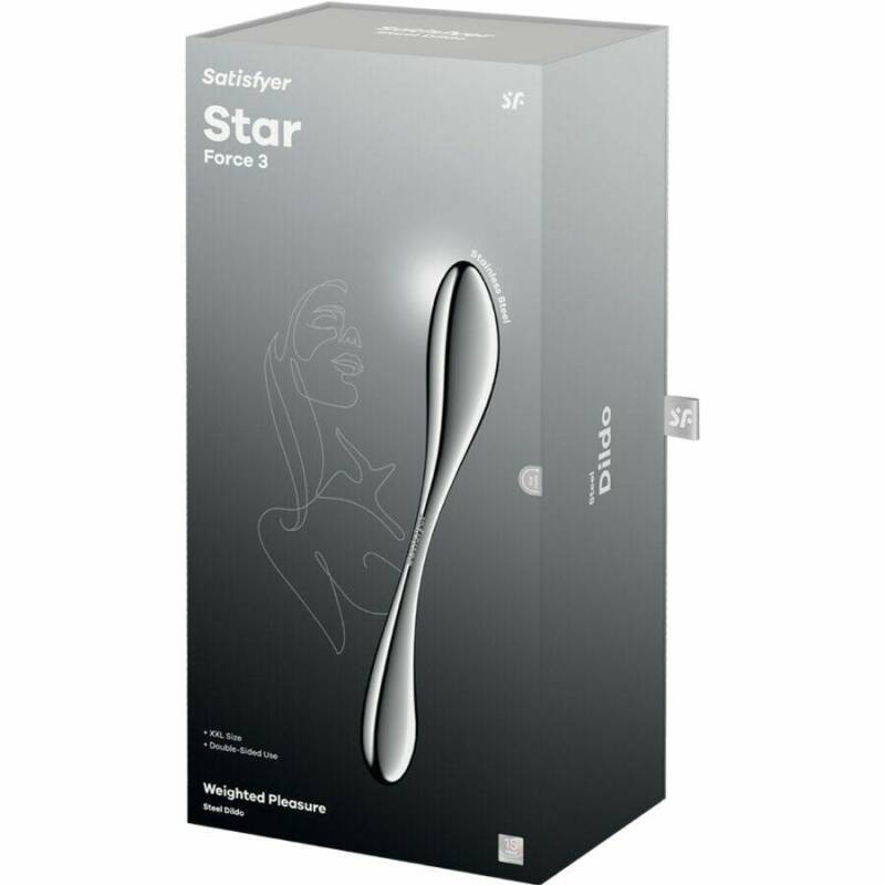 SATISFYER - STAR FORCE 3 STAINLESS STEEL DOUBLE-ENDED DILDO