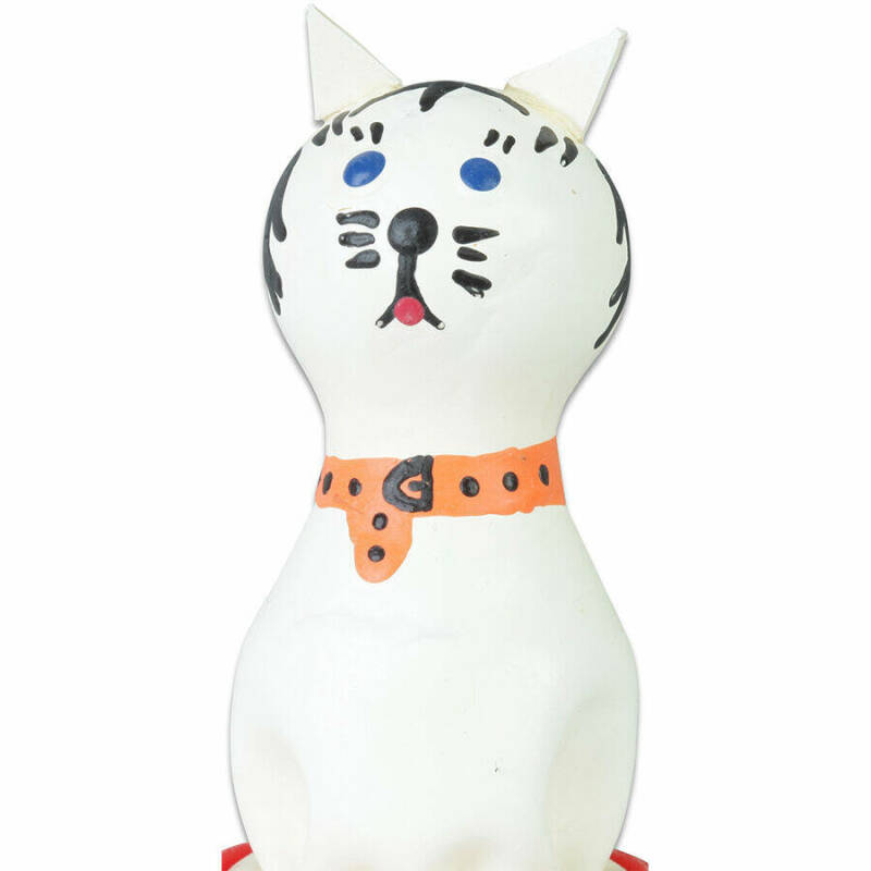 CONDOMERIE - HANDPAINTED NOVELTY CONDOMS CAT WHITE