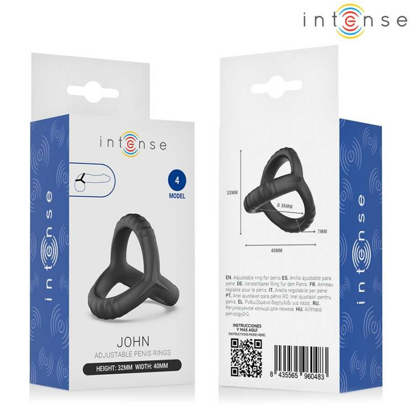 INTENSE - JOHN ADJUSTABLE TRIPLE PENIS RING MODEL 4