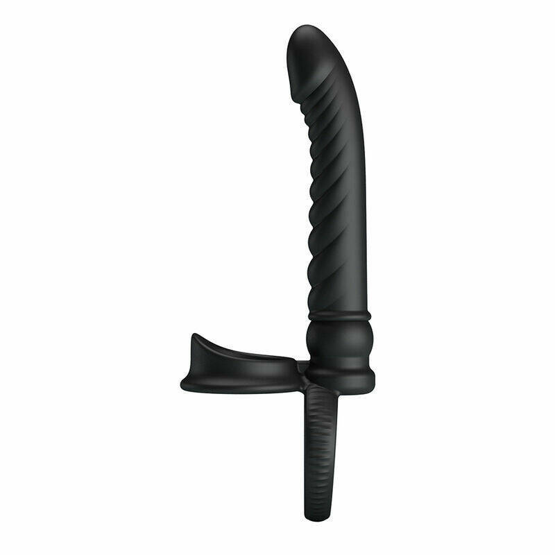 PRETTY LOVE - MERRITT ANAL VIBRATOR WITH RING AND VIBRATION BLACK