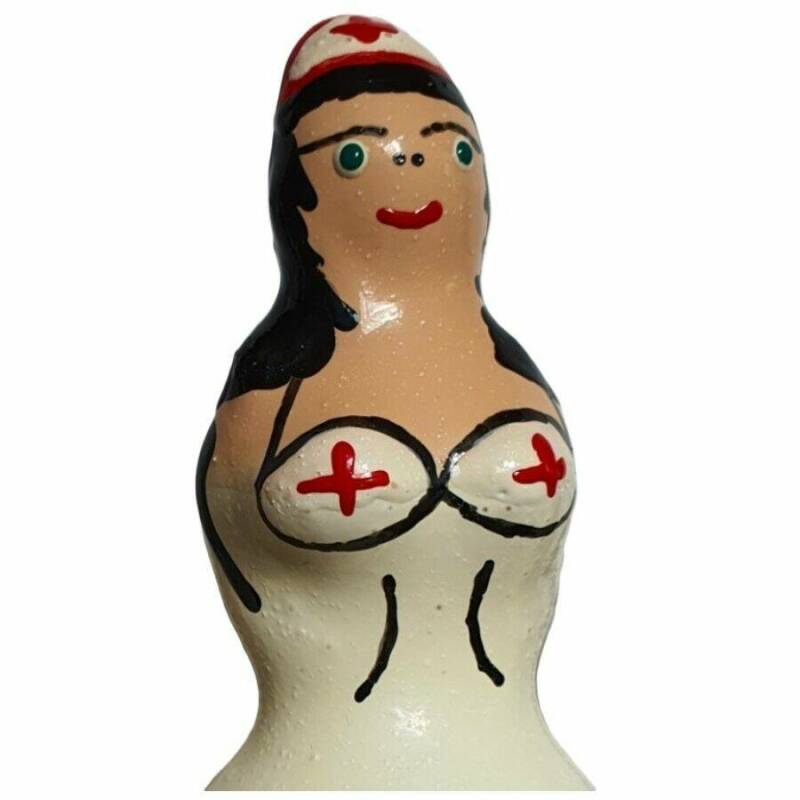 CONDOMERIE - HANDPAINTED NOVELTY CONDOMS NURSE BLACK