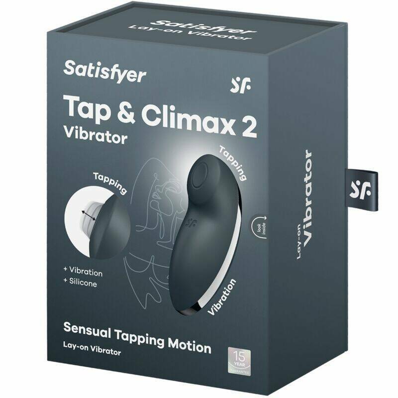 SATISFYER - TAP & CLIMAX 2 VIBRATOR & STIMULATOR GREY