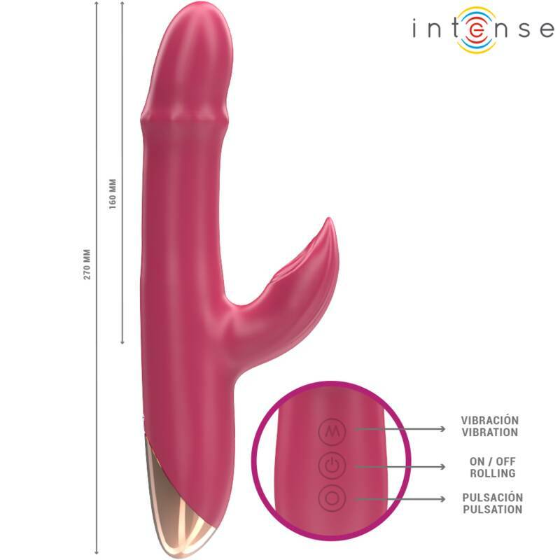 INTENSE - CHLOE MULTIFUNCTION VIBRATOR 3 IN 1 RED