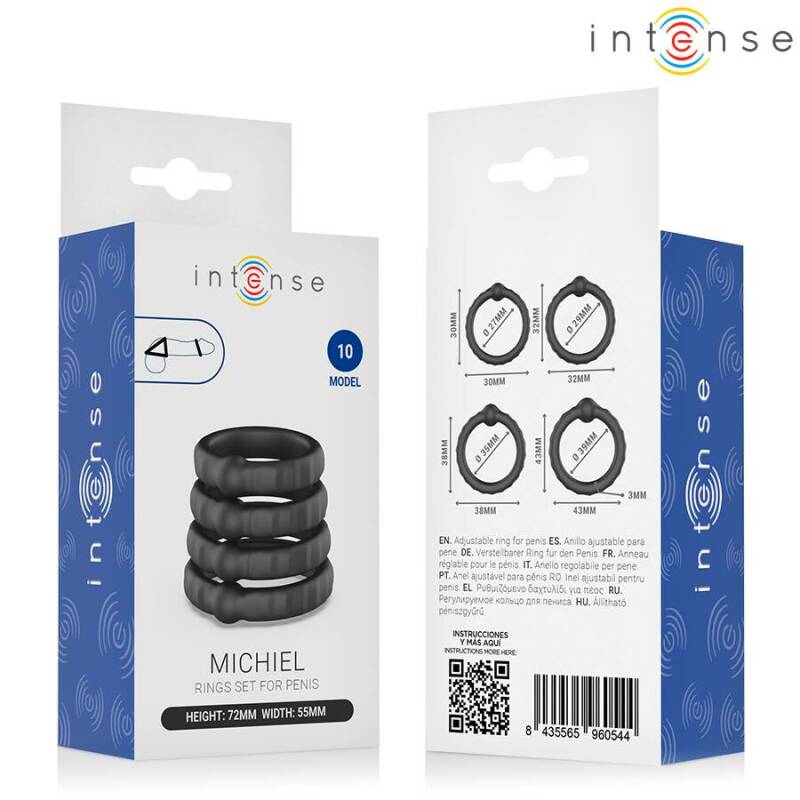 INTENSE - MICHIEL SET OF 4 PENIS RINGS MODEL 10