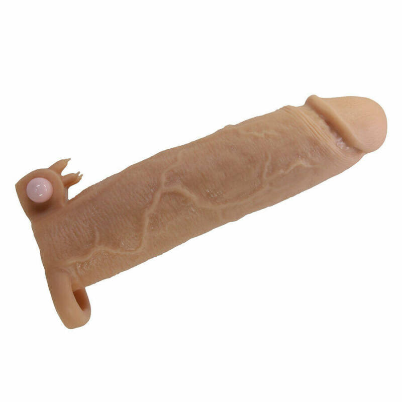 PRETTY LOVE - XERXES PENIS SLEEVE WITH CLITORAL STIMULATOR AND VIBRATION