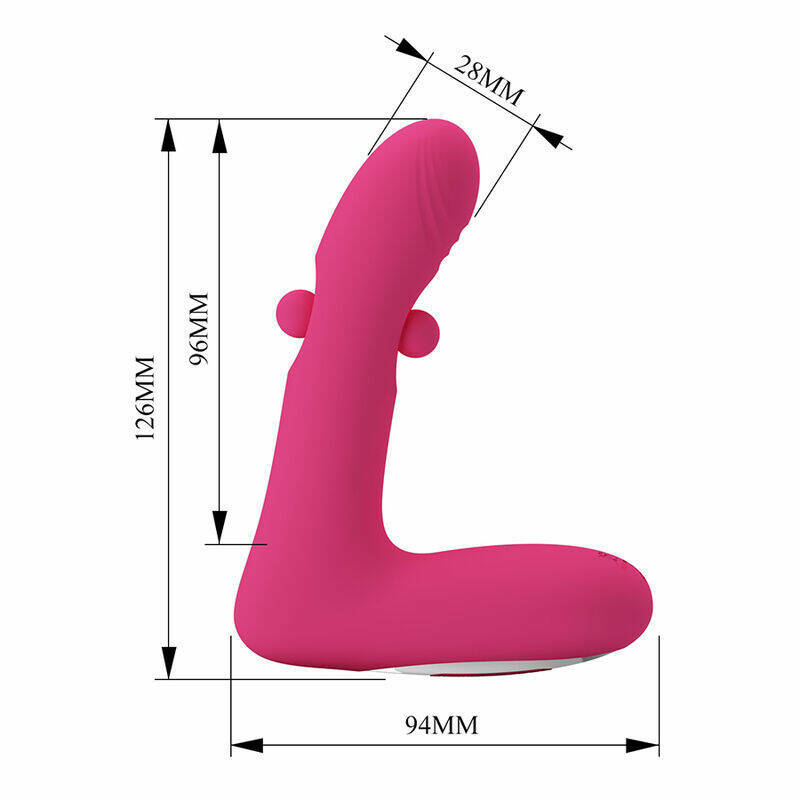 PRETTY LOVE - DUDEN RECHARGEABLE SILICONE VIBRATOR 12 VIBRATION MODES AND 3 ROCKING MODES PINK