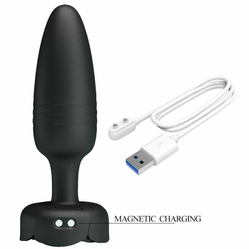PRETTY LOVE - TARION ANAL PLUG WITH  LED LIGHT BLACK 12.5 CM