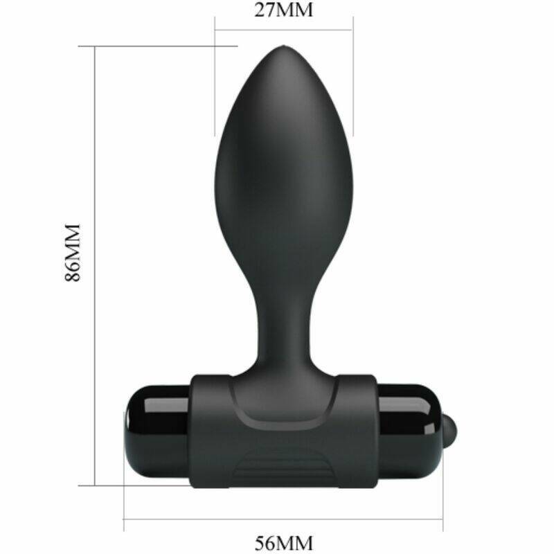 PRETTY LOVE - VIBRA BUTT 10 VIBRATIONS ANAL PLUG BLACK