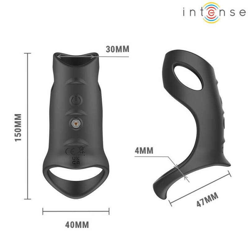 INTENSE - JEROME ADJUSTABLE VIBRATING PENIS RING MODEL 12