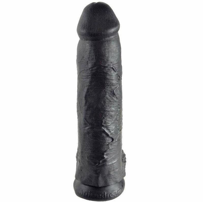 KING COCK - DILDO BLACK WITH BALLS 30.48 CM