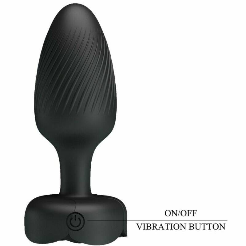 PRETTY LOVE - OSBORN ANAL PLUG WITH  LED LIGHT BLACK 9.8 CM