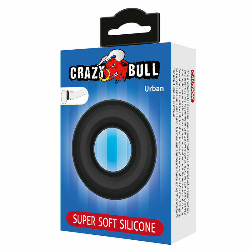 CRAZY BULL - URBAN SUPER SOFT SILICONE COCK RING BLACK