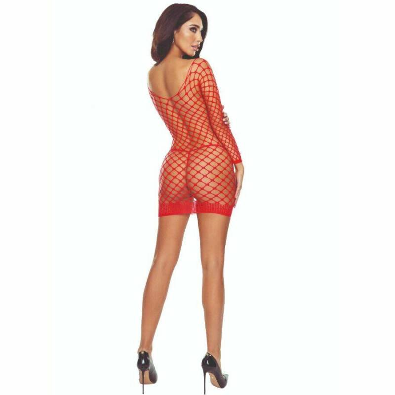 PASSION - BS108 BODYSTOCKING GRID RED