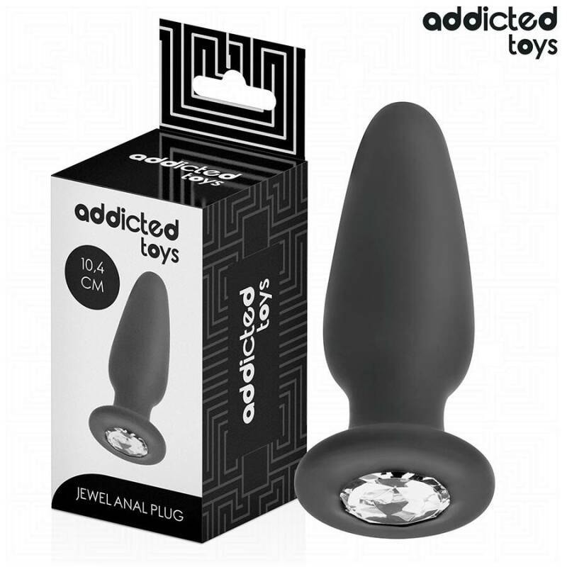 ADDICTED TOYS - ANAL PLUG WITH JEWEL SILICONE SIZE M 10.4 CM