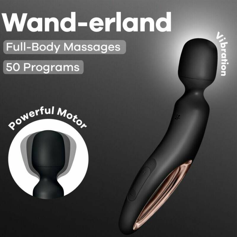 SATISFYER - WAND ERLAND VIBRATING MASSAGER BLACK