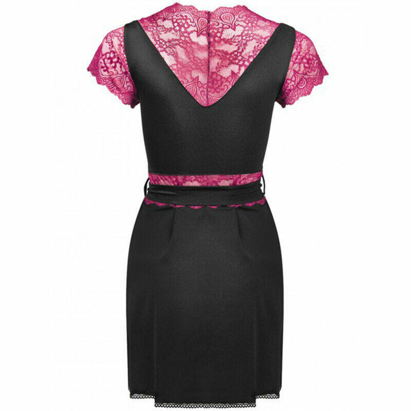 LIVCO CORSETTI FASHION - KUMIKO LC 90428 DRESSING GOWN + PANTY BLACK S/M