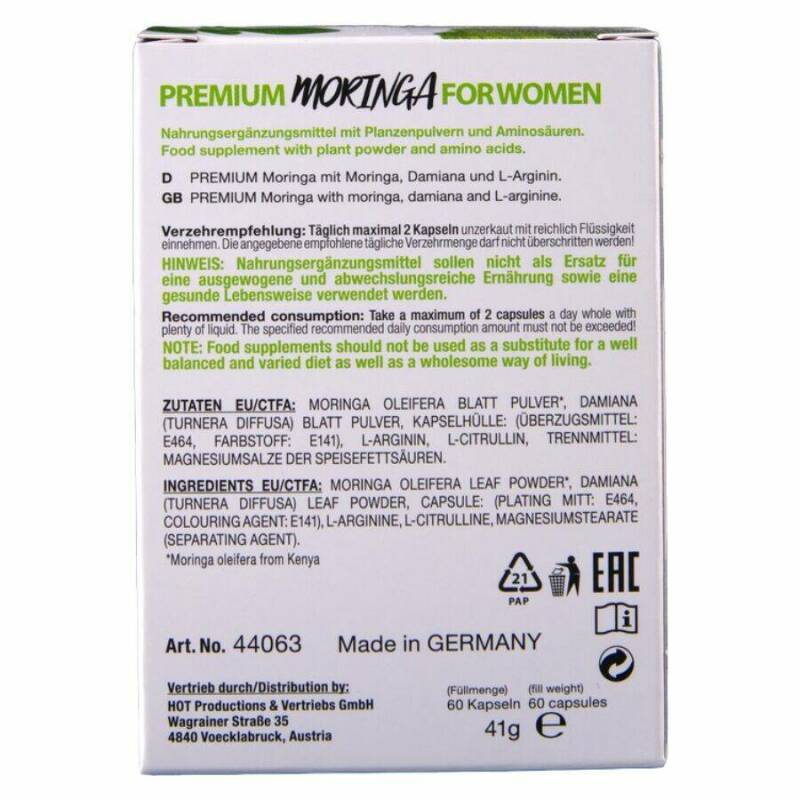 HOT - MORINGA WOMEN CAPS WOMAN 60 UNITS