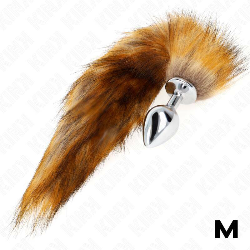 KINK - ANAL PLUG SIZE M 8 X 3.5 CM WITH SYNTHETIC TAIL 40 CM BROWN