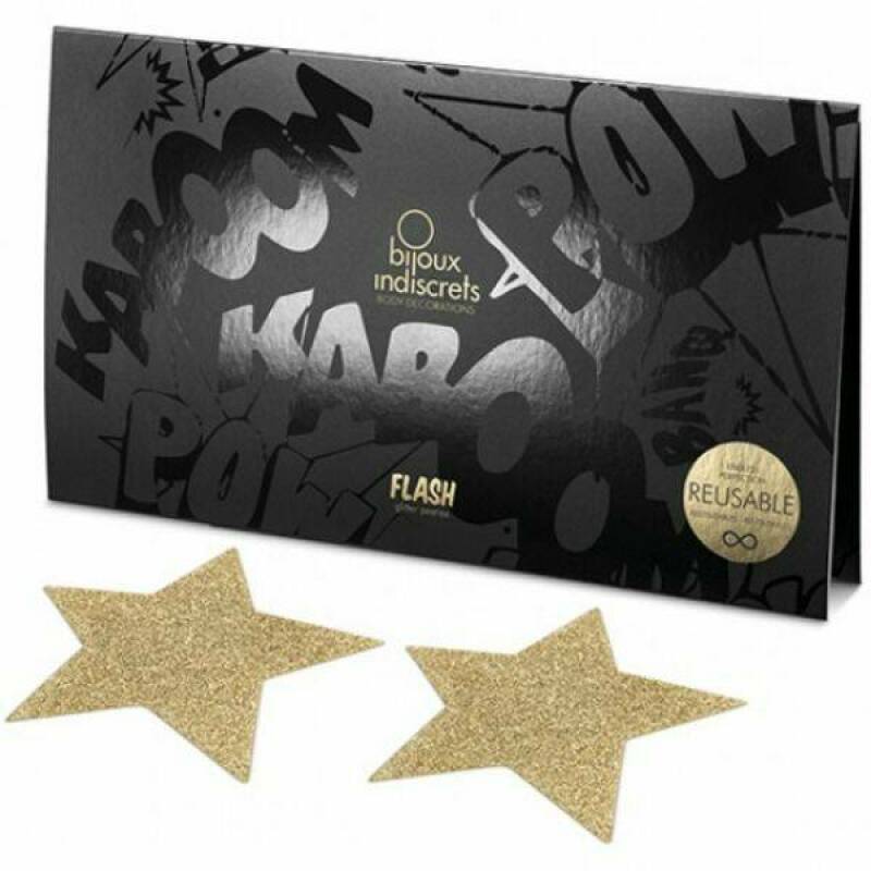 BIJOUX INDISCRETS - FLASH GOLDEN STAR NIPPLE COVERS