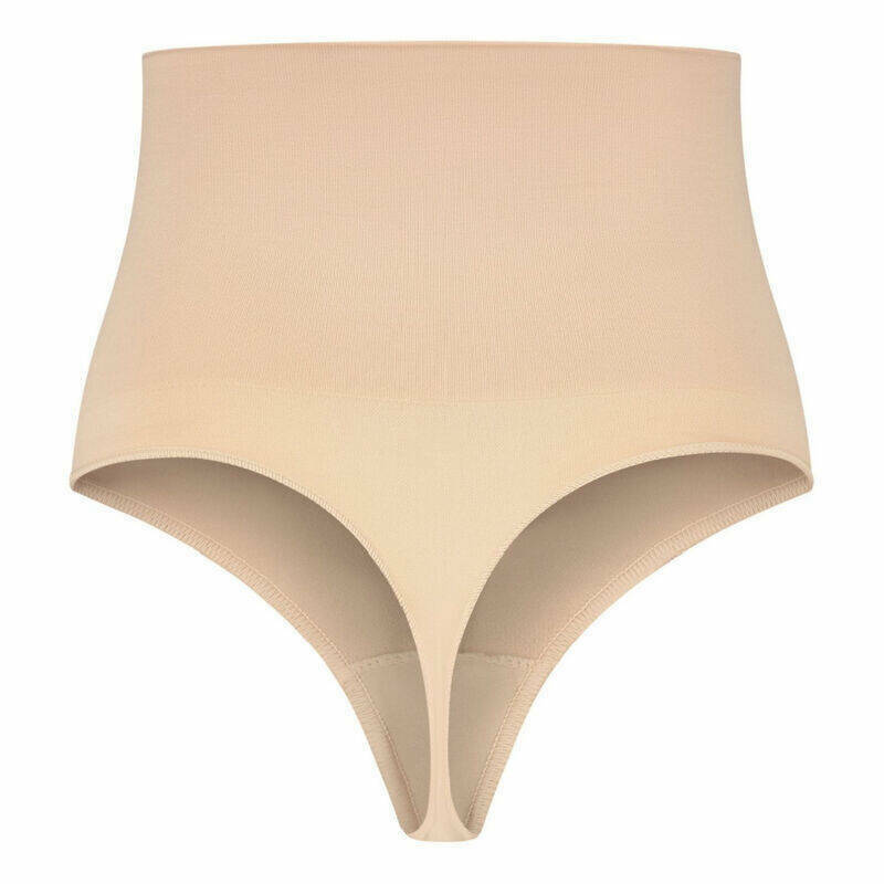 BYE-BRA - FAJA SIN COSTURAS ESTILO TANGA BEIGE TALLA S