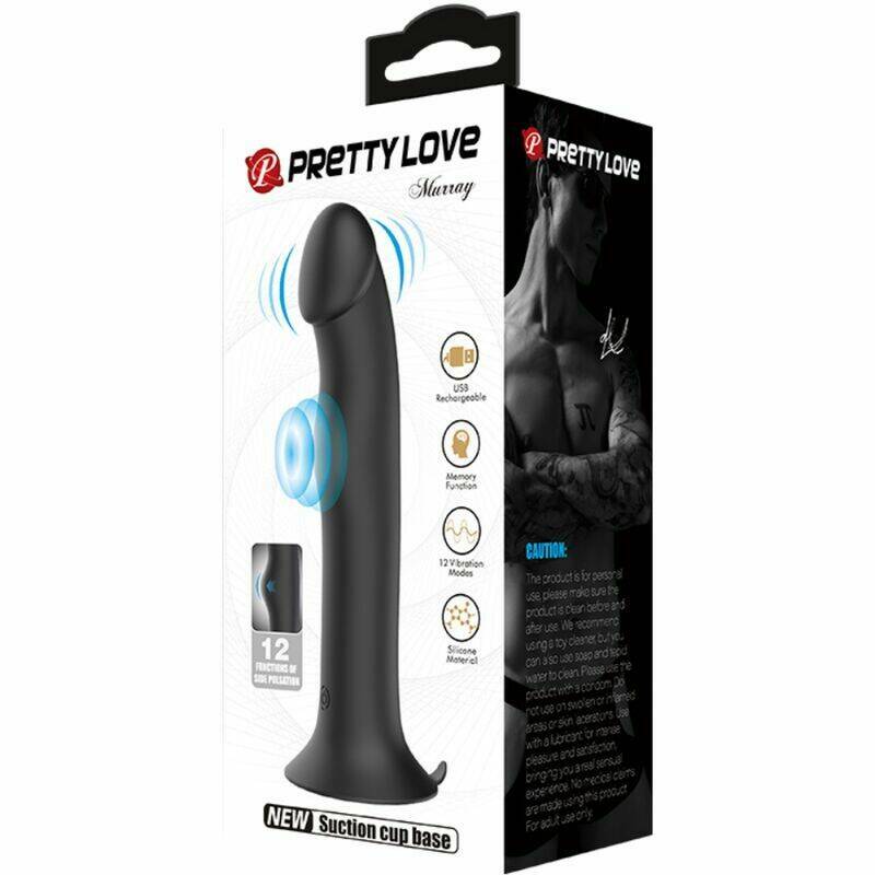 PRETTY LOVE - MURRAY BLACK CLITORAL VIBRATOR AND SUCKER