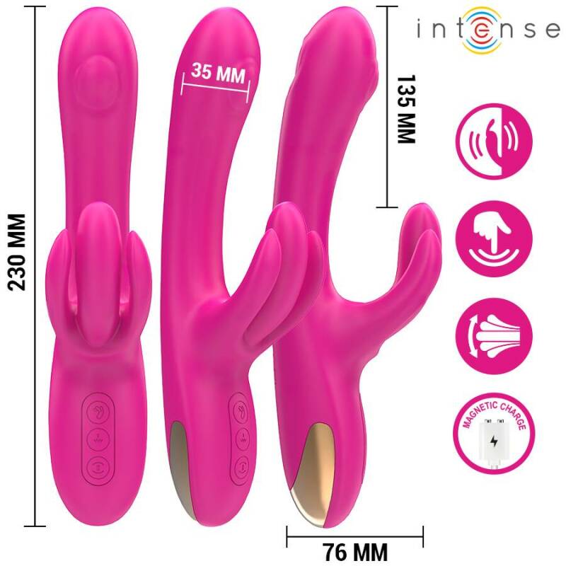 INTENSE - BRITNEY MULTIFUNCTION RABBIT VIBRATOR 23 CM PINK
