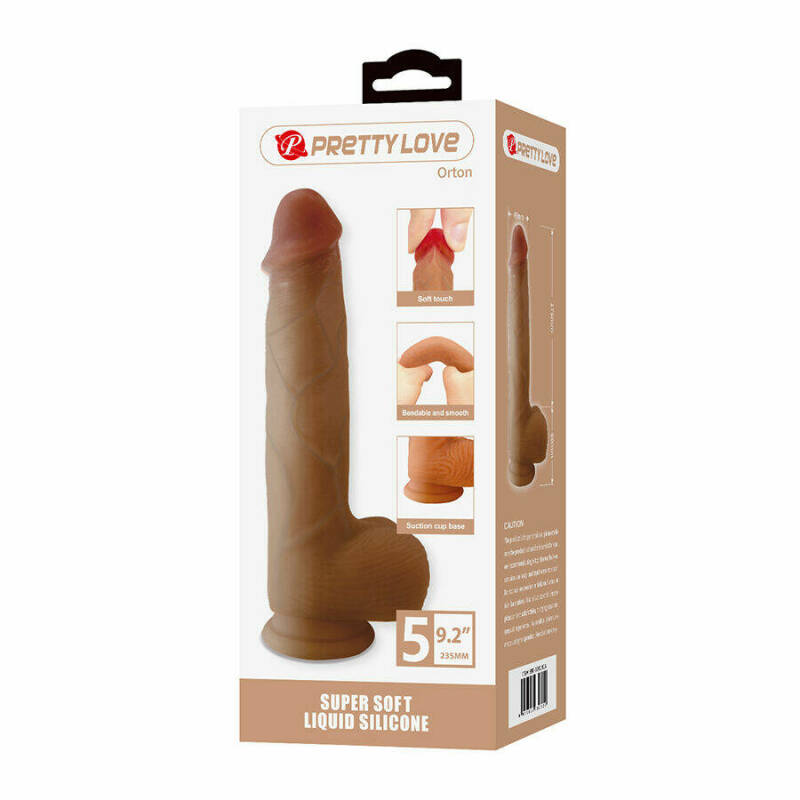 PRETTY LOVE - ORTON REALISTIC DILDO WITH SUCTION CUP 23.5 CM -Ø- 4.9 CM