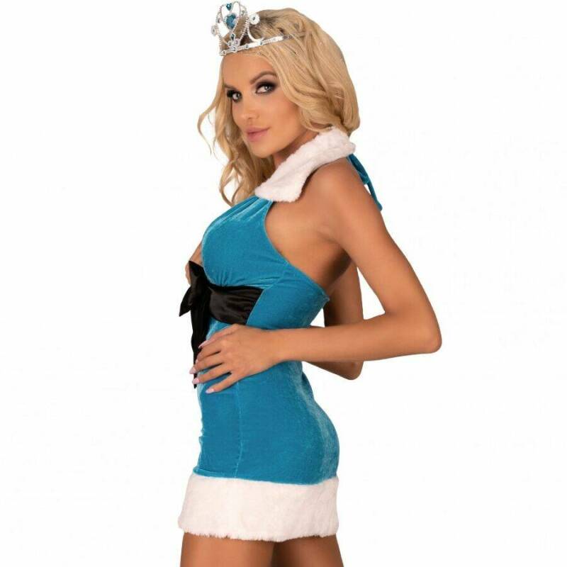 LIVCO CORSETTI FASHION - CHRISTMAS WISH LC 20005 BLUE CHRISTMAS-STYLE CHEMISE S/M