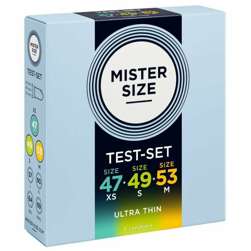 MISTER SIZE - PACK SAMPLE CONDOM SIZE 47-49-53 MM (3 UNITS)