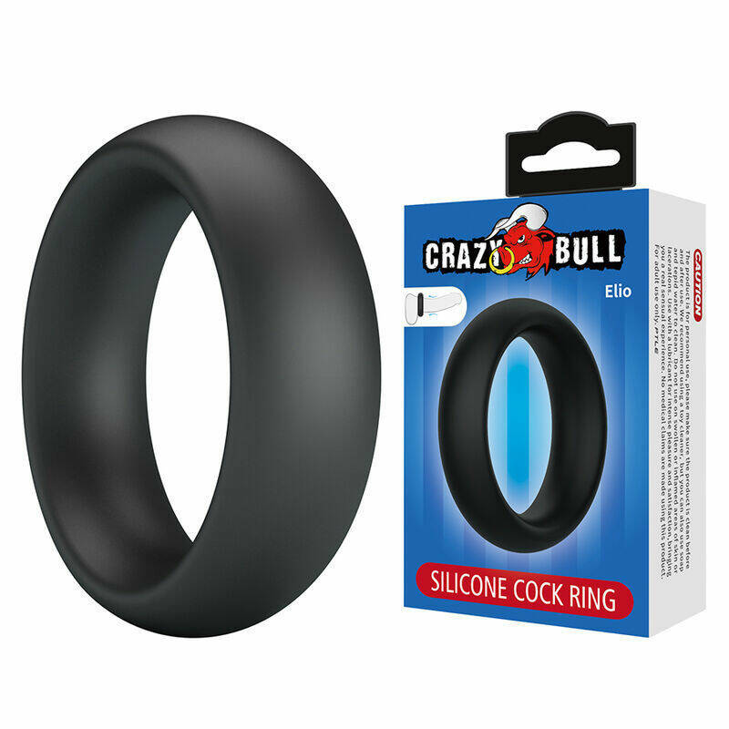 CRAZY BULL - ELIO SILICONE COCK RING BLACK