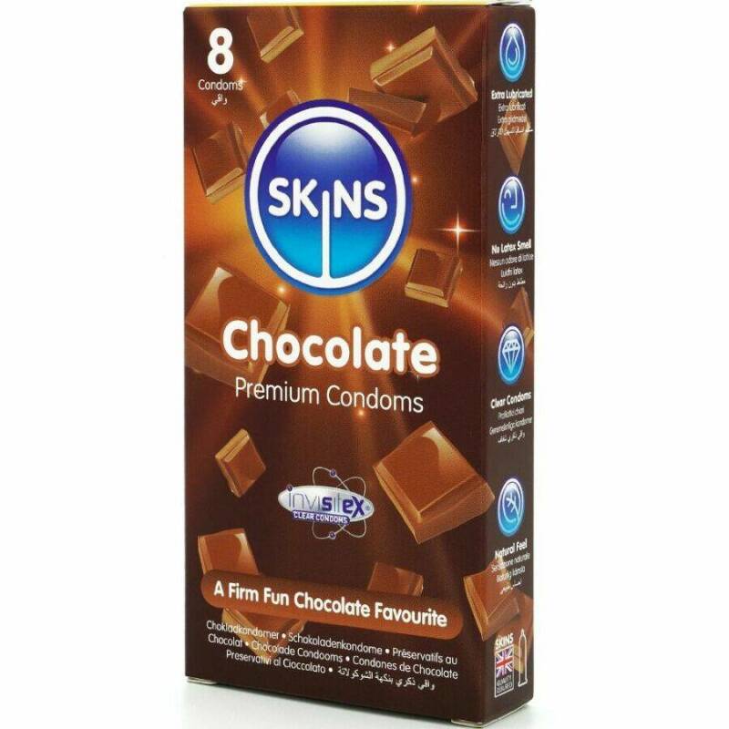 SKINS - CHOCOLATE PREMIUM CONDOMS PACK 8