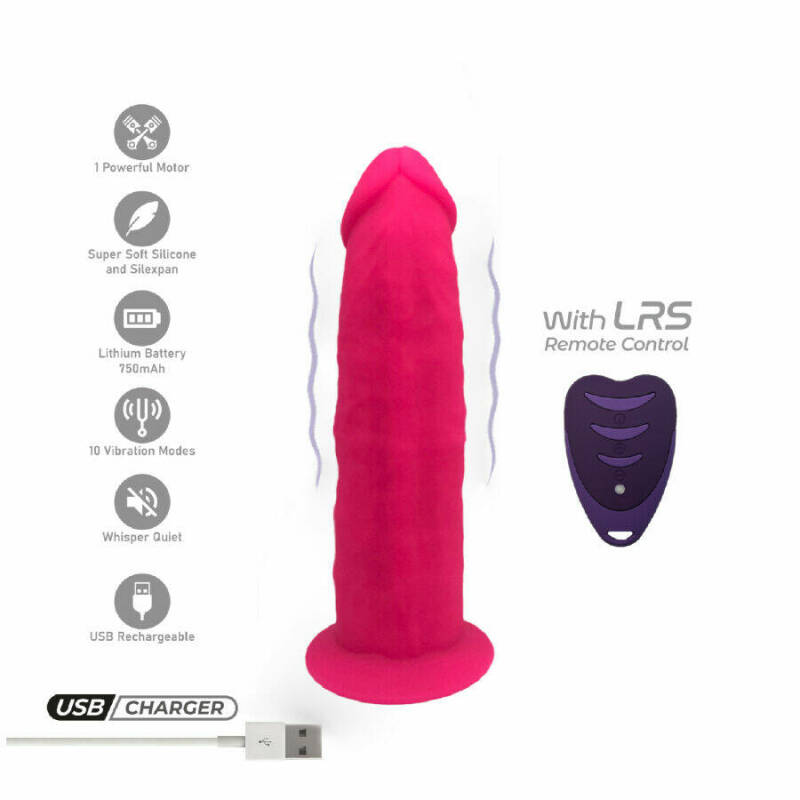 SILEXD - REALISTIC PENIS MODEL 2 PINK + REMOTE CONTROL LRS 17 CM