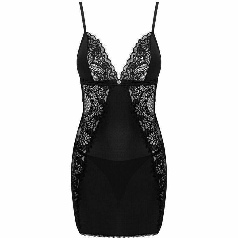 OBSESSIVE - MADERRIS CHEMISE & TANGA XS/S
