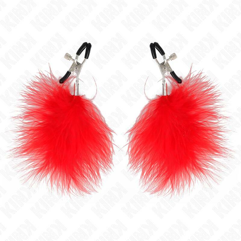 KINK - FEATHER NIPPLE CLAMP RED 7 CM