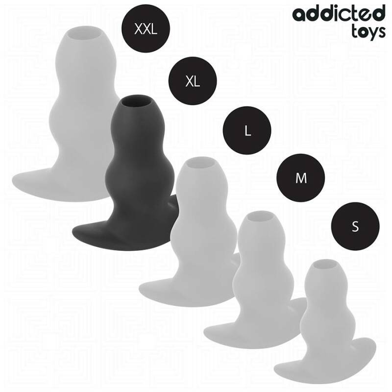 ADDICTED TOYS - HOLLOW ANAL PLUG SILICONE SIZE XL 13.9 CM