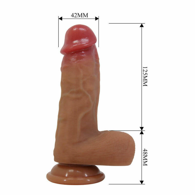 PRETTY LOVE - CURTIS REALISTIC DILDO WITH SUCTION CUP 17.3 CM -Ø- 4.2 CM