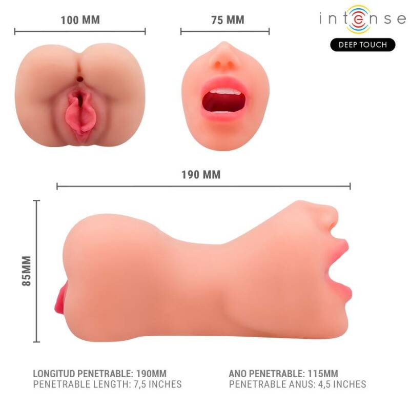 INTENSE DEEP TOUCH - RILEY DOUBLE MOUTH & VAGINA MASTURBATOR
