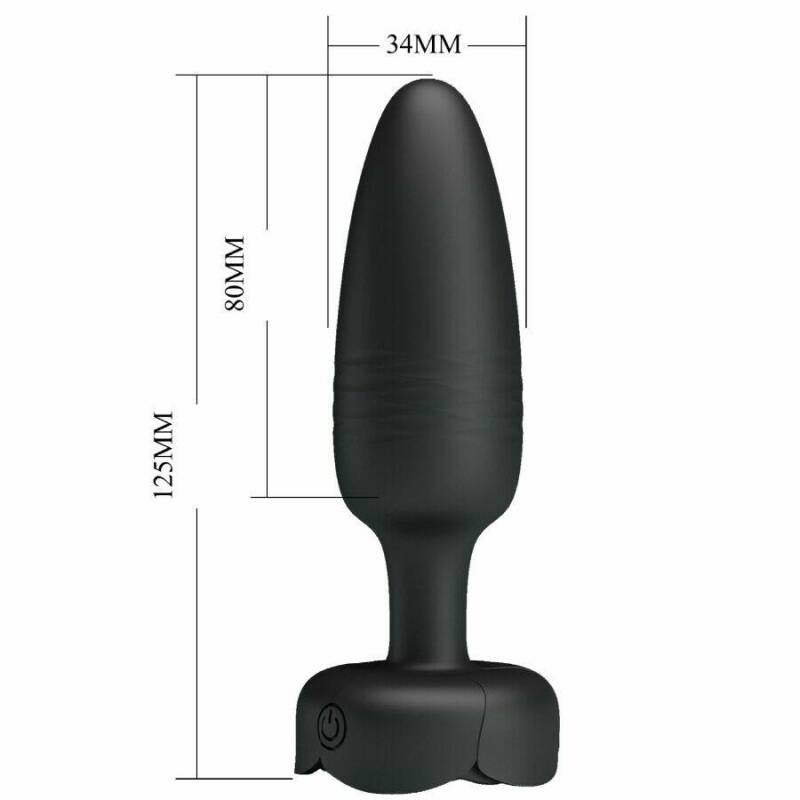 PRETTY LOVE - TARION ANAL PLUG WITH  LED LIGHT BLACK 12.5 CM